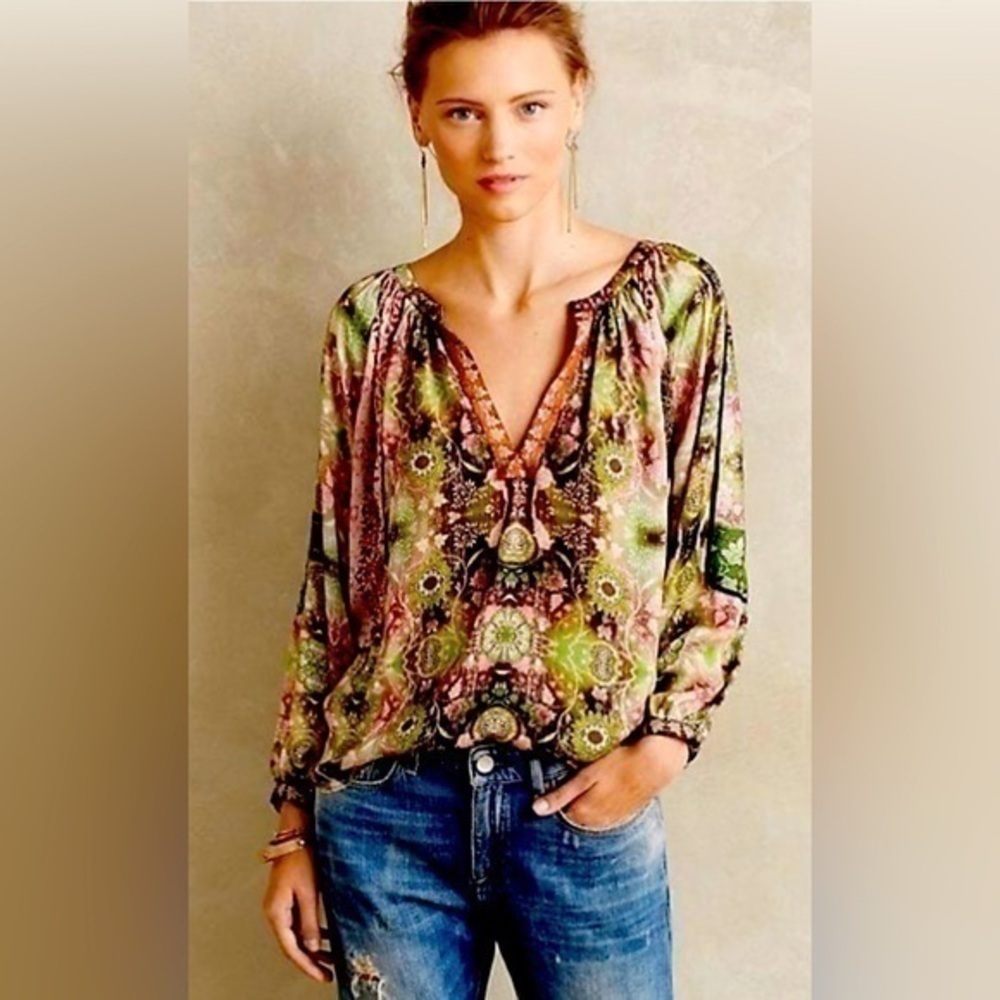 Like New, dressy peasant top - Picture 2 of 7
